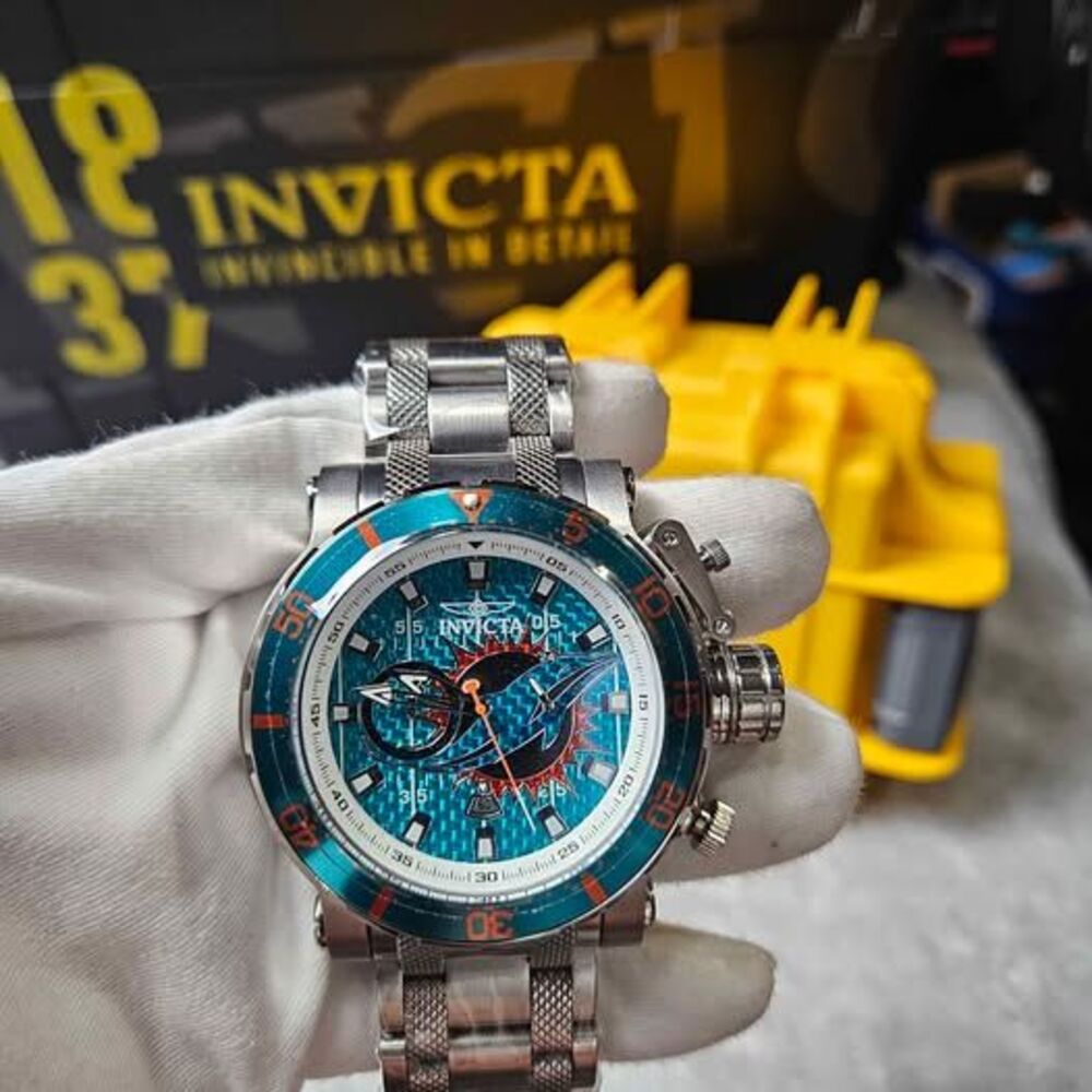 Invicta NFL Miami Dolphins Men's Watch - 52mm, Steel (41620)